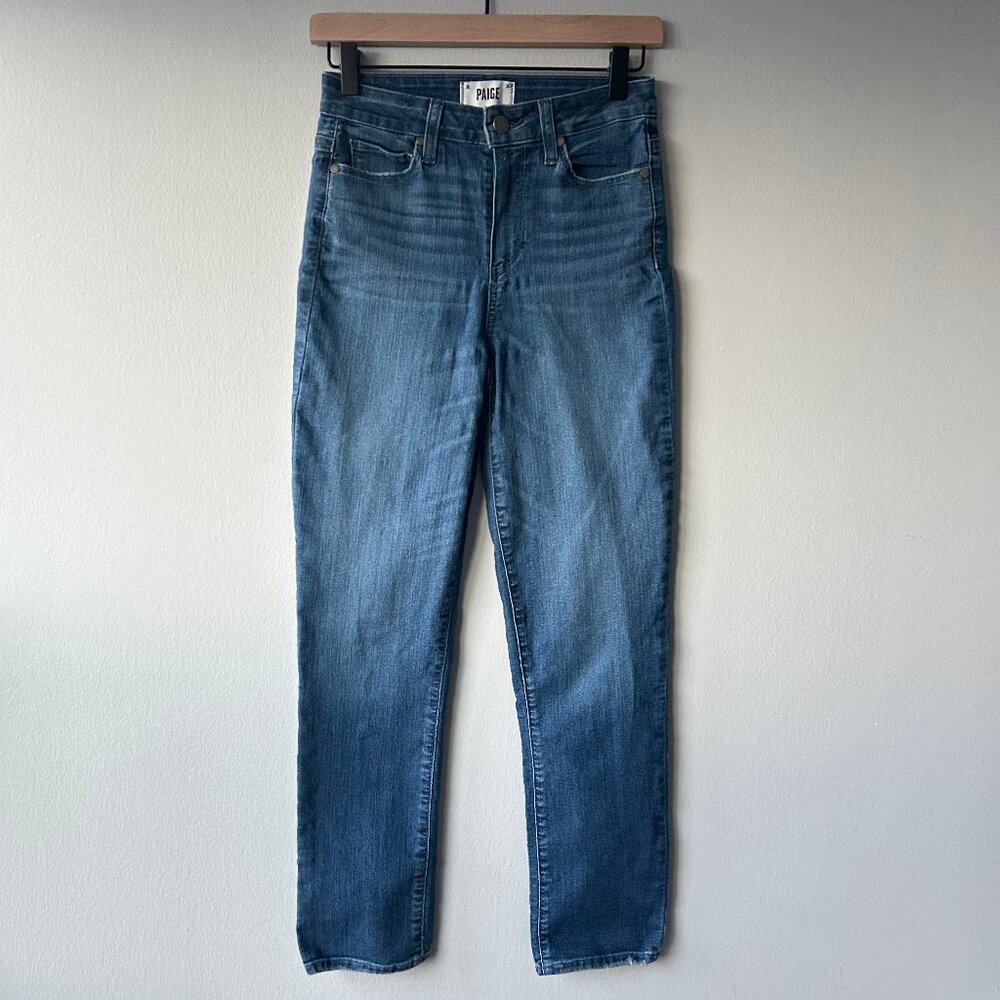 PAIGE Hoxton Slim Jeans Women 26 Blue Stretch Denim - Picture 2 of 10
